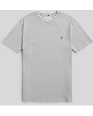 U.S. POLO ASSN. U. Polo Assn. Knit Texture Jersey T-Shirt - Grey