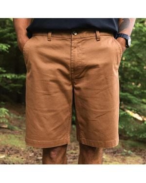 Passenger Toffee 365 Organic Cotton Chino Shorts - Brown
