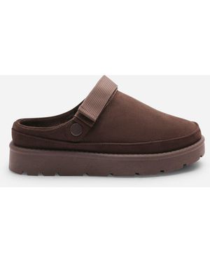 Where's That From 'Alondra Slip-On Strap Suede Mini Boots - Brown
