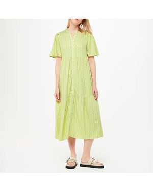 Whistles Link Check Trapeze Dress - Yellow