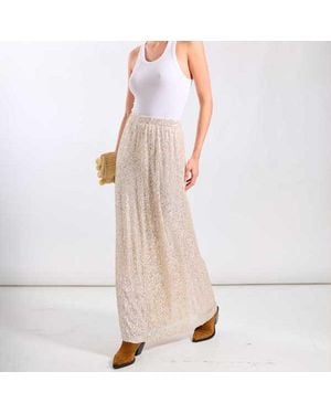 Needs No Label Sequin Midaxi Skirt - Natural