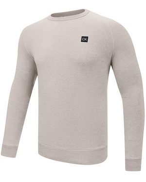 Calvin Klein Oatmeal Fleece Backed Supersoft Cotton Blend Sweatshirt - Grey