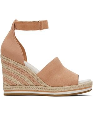 TOMS Marisol Wedge Espadrilles - Metallic