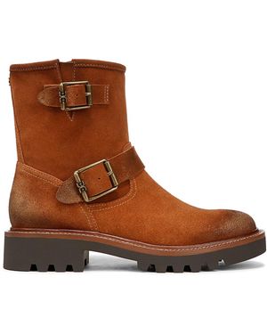 Sam Edelman Kinsley Pull On Biker Boots - Brown