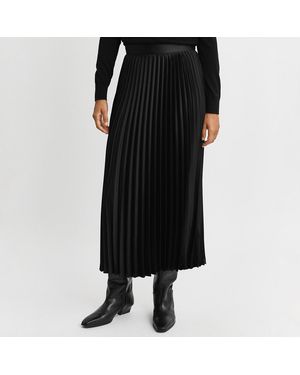 GANT Sateen Pleated Skirt - Black
