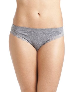 CAMILLE 2 Pack Seamless Soft Midi Briefs - Grey