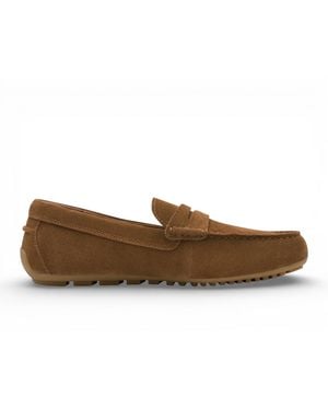 Tamaris Suede Moccasin Loafers Casual Shoes - Brown