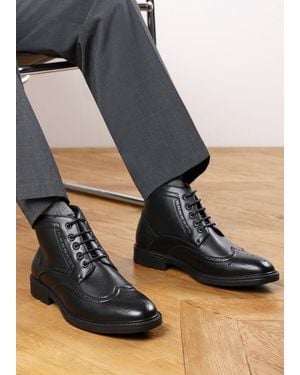 Where's That From 'Henry' Brogue Lace-Up Ankle Boots - Black