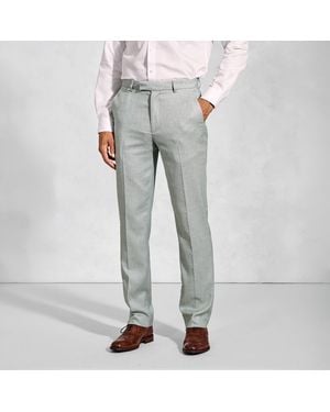 Brook Taverner Tailored Fit Hardy Textured Occasion Suit Trousers - Grey
