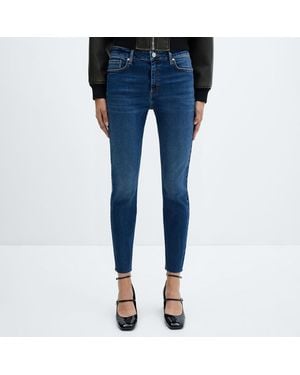 Mango Mid Skinny Cropped Jeans - Blue