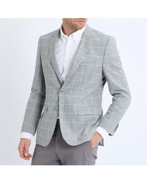 BOSS Check Jasper Blazer - Grey