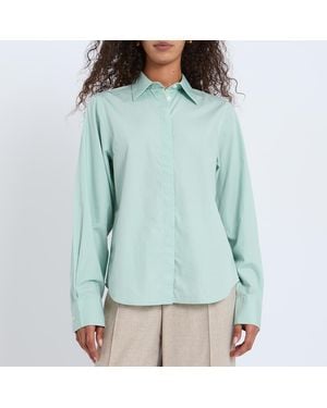 GANT Regular Volume Sleeve Poplin Shirt - Green
