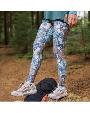 Passenger Vintage Floral Aqua Mantra Active Leggings - Blue