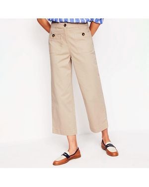 Boden Patch Pocket Crop Chino Trousers - Natural