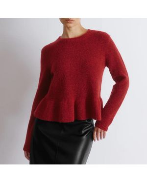 Albaray Mohair Peplum Jumper - Red