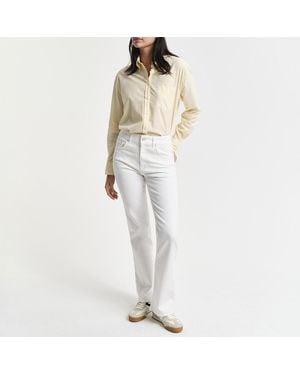 GANT Slim Flared Stretch Jeans - White
