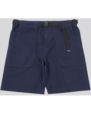 Penfield Felton Belted Cotton Shorts - Blue