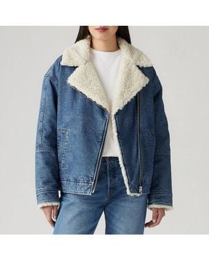 Levi's Mid Sherpa Flight Jacket - Blue