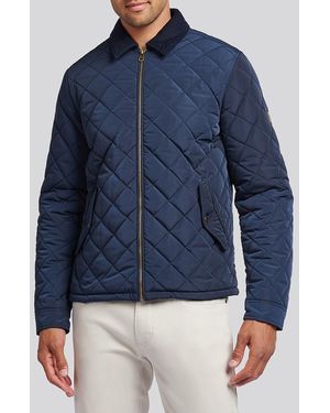 U.S. POLO ASSN. Diamond Quilt Padded Collared Jacket - Blue