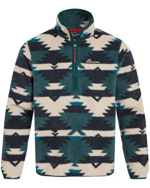 Craghoppers Fleece Top Tatton Ii Recycled Polyester Dark Viridian - Blue