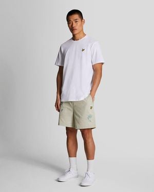 Lyle & Scott Thistle Club Embroidered Shorts - White