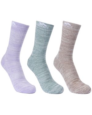 Trespass Socks Helvellyn Cotton Spruce/Oatmeal/Gelsomino Melange - Blue