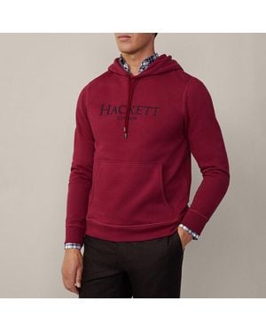 Hackett Heritage Cotton Blend Hoodie - Red
