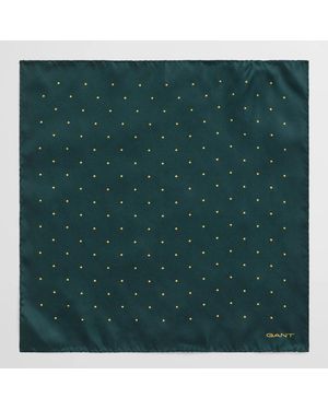 GANT Khaki Dot Print Pocket Square - Green