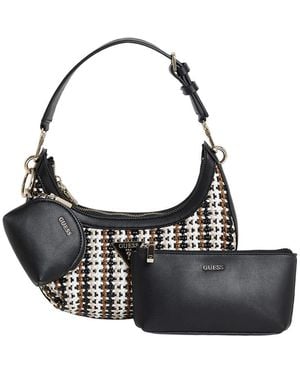 Guess Emelda Logo Detail Handbag/Multi Wallet & Pouch Wg920412 - Black