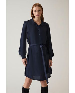 James Lakeland Belted Dress - Blue