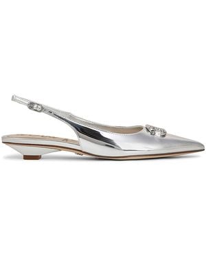 Sam Edelman Aggie Heeled Slingback Shoes - Metallic