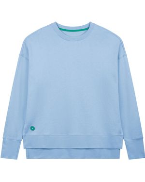 Lounge Organic Cotton Longline Sweatshirt Light - Blue