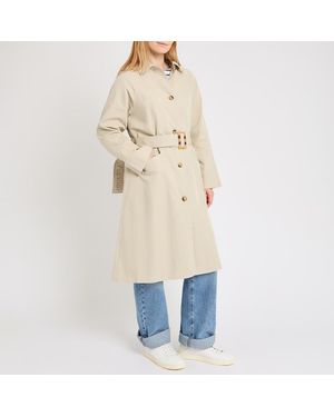 Joules Stone Cotton Blend Trench Coat - Natural