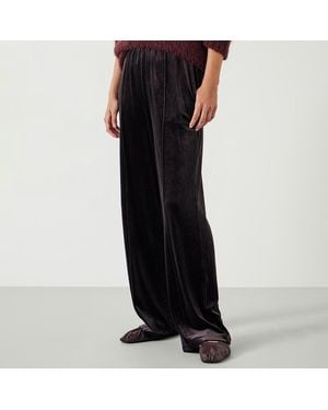Hush Harrison Velvet Pintuck Stretch Joggers - Black