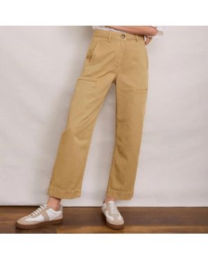 Wyse Tan Jayla Cargo Trouser - Natural