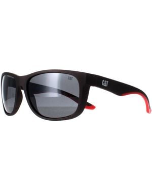 Caterpillar Sunglasses Cts-8011 108P Matte Dark Flash Polarized - Black