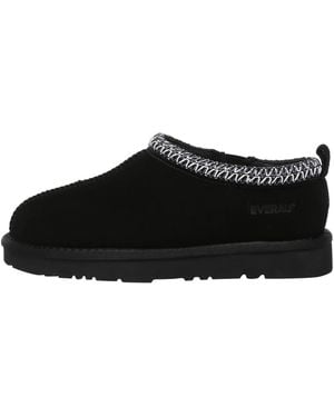 EVER AU Wigeon Leather Slippers - Black