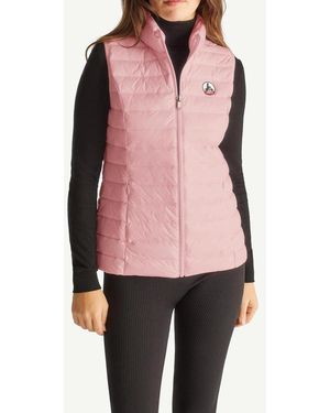 J.O.T.T Seda High Neck Down Gilet Plain - Pink