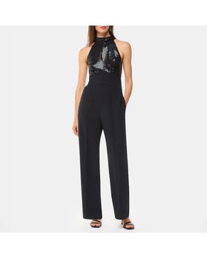 Whistles Leah Sequin Bodice Jumpsuit - Black