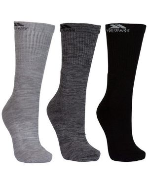 Trespass Socks Jackbarrow Cotton Carbon Melange/Stone Melange - Grey