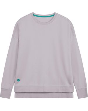 Lounge Organic Cotton Longline Sweatshirt - Grey