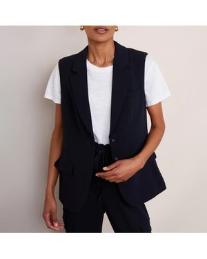 Wyse Carlotta Sleeveless Blazer - Black