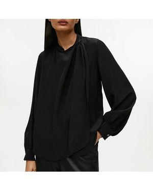 ARKET Silk Bow Blouse - Black