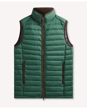 Bernard Weatherill Quilted Gilet With Contrast Trim - Green