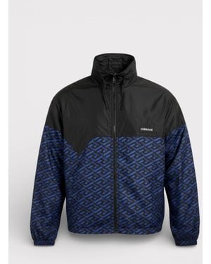 Versace Colourblock Blouson Windbreaker And - Blue