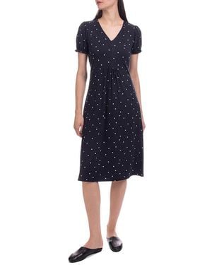 Crew Melanie Spot Midi Dress - Blue