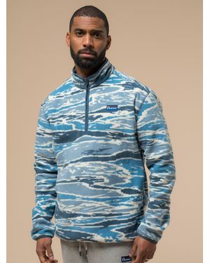 Penfield Bay Jacquard Microfleece 1/4 Zip - Blue