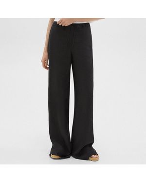 Theory Full Length Hemp Trousers - Black