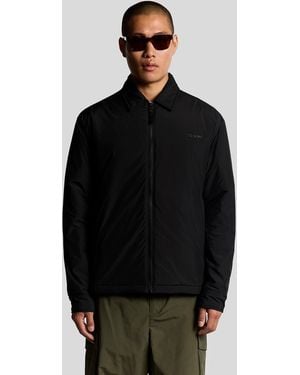 Lyle & Scott Collared Puffer Jacket - Black