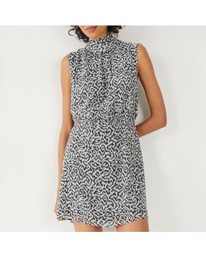 Hush Abstract Ikat Valentina Mini Dress - Grey